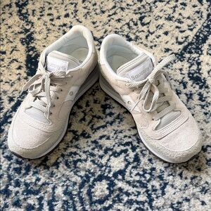 Saucony Cream Lace-Up Sneakers